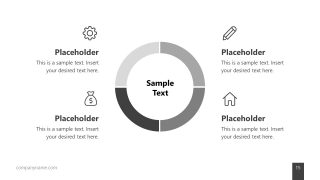 Slide of 4 Steps Process Cycle