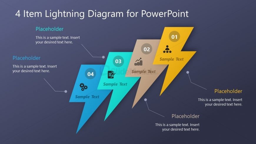Multi Steps PowerPoint Diagram Lightning - SlideModel