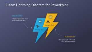 2 Steps Infographic Bolt Diagram