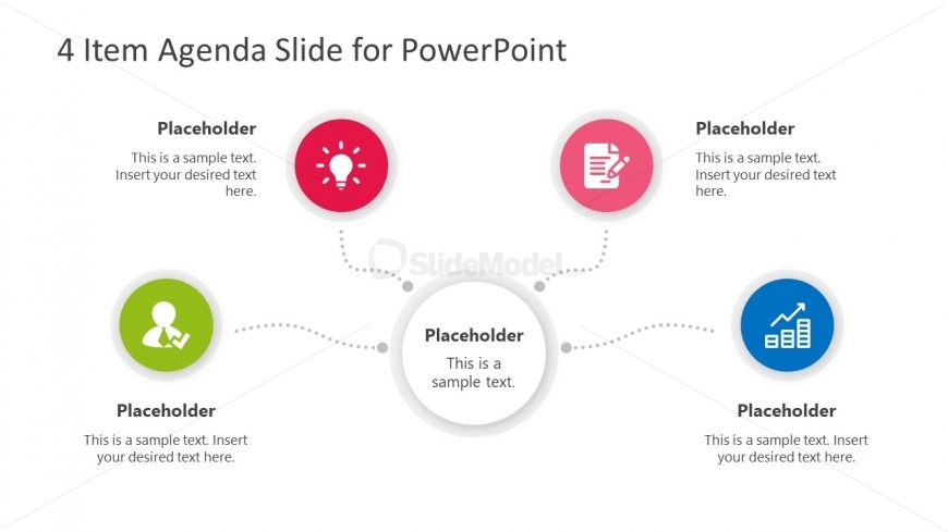 Slide of 4 Steps Infographic Template