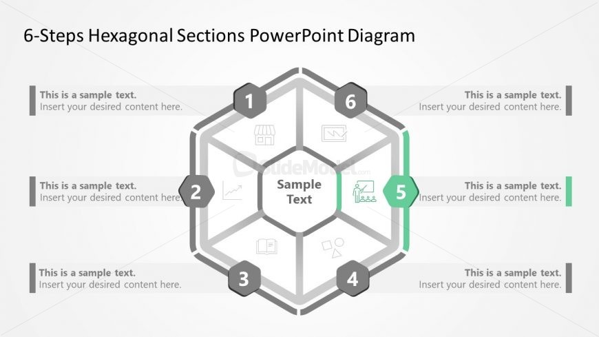 6 Step Hexagonal Diagram for Presentation