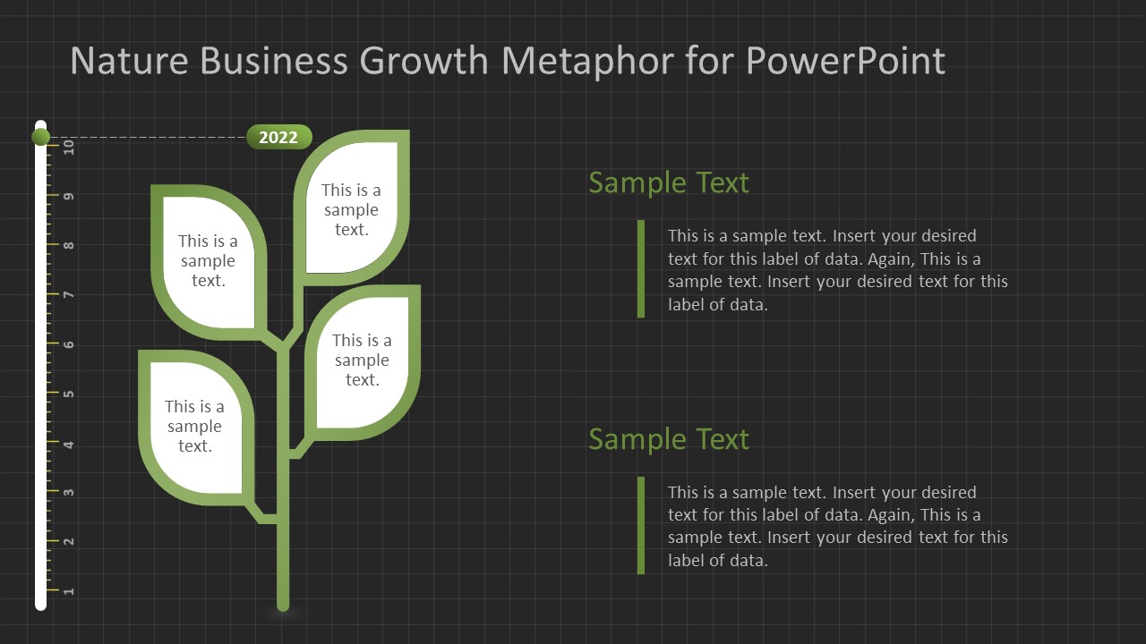 Growth Metaphor Tree Diagram in Green Color