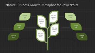 Descriptive Slide Design with Tree Infographics PPT Template