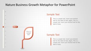 Growth Tree Metaphor with One Leaf