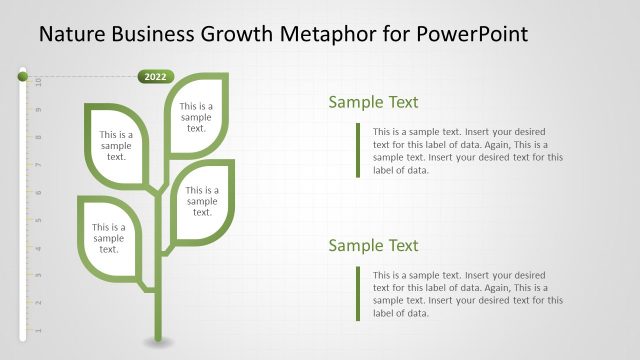 Growth Metaphor Infographic Plant with Four Leaves