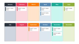 PowerPoint Monthly Distribution Slide for Agile Presentation