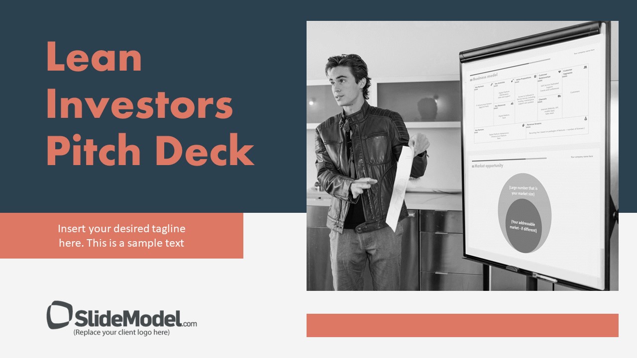 Editable Cover Slide for Lean Investors Pitch Deck