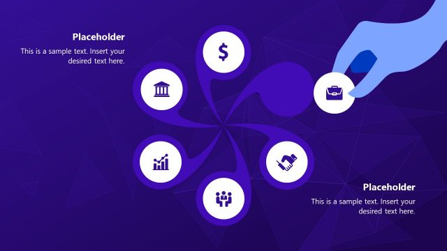 PowerPoint 6 Steps Swirl Diagram