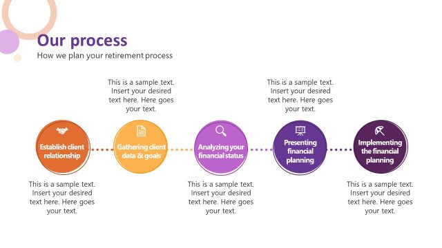Our Process Slide with Timeline Diagram