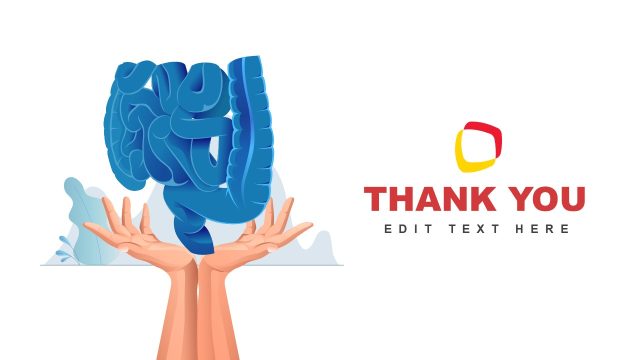 Thank You PowerPoint Slide – Colon Cancer Template