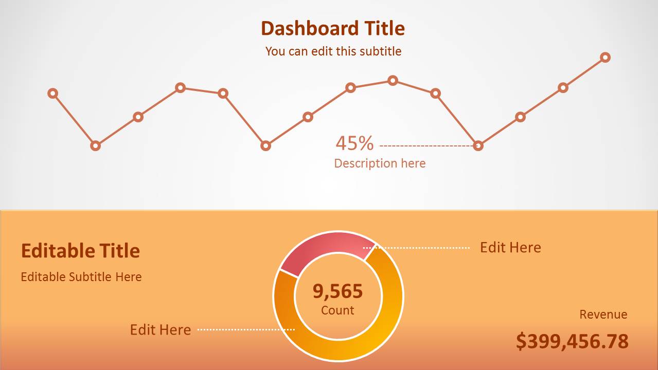 Data Driven Orange Chart Slide for PowerPoint