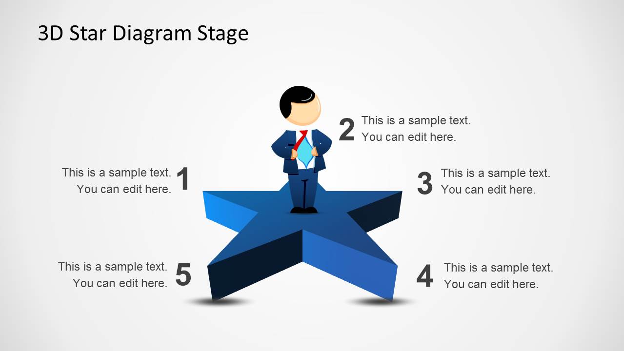 3D Star Diagram Template for PowerPoint - SlideModel