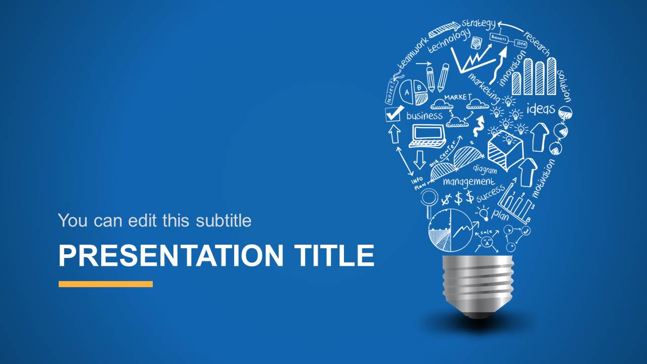 Light Bulb Idea PowerPoint Template SlideModel