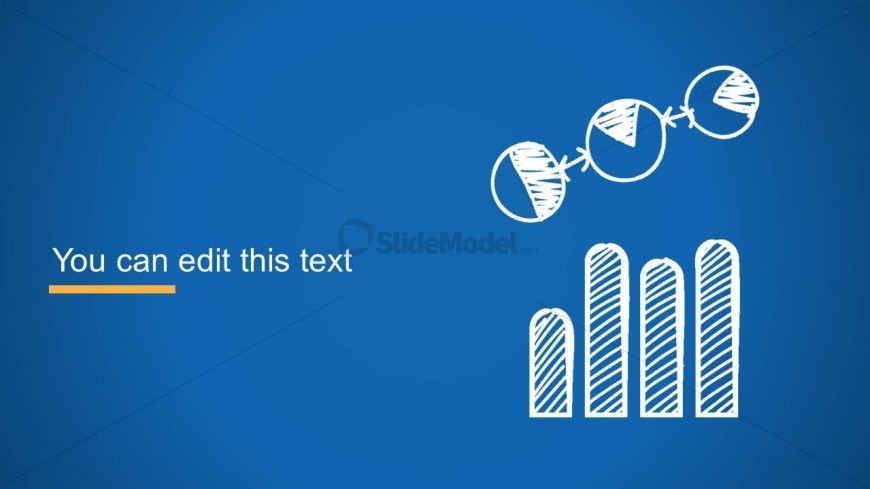 Hand-Drawn Pie Chart Process & Bar Chart Slide for PowerPoint