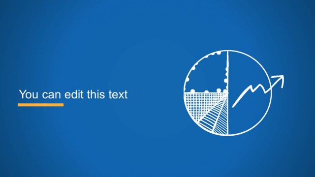 Pie Chart Slide Design Over Blue Background