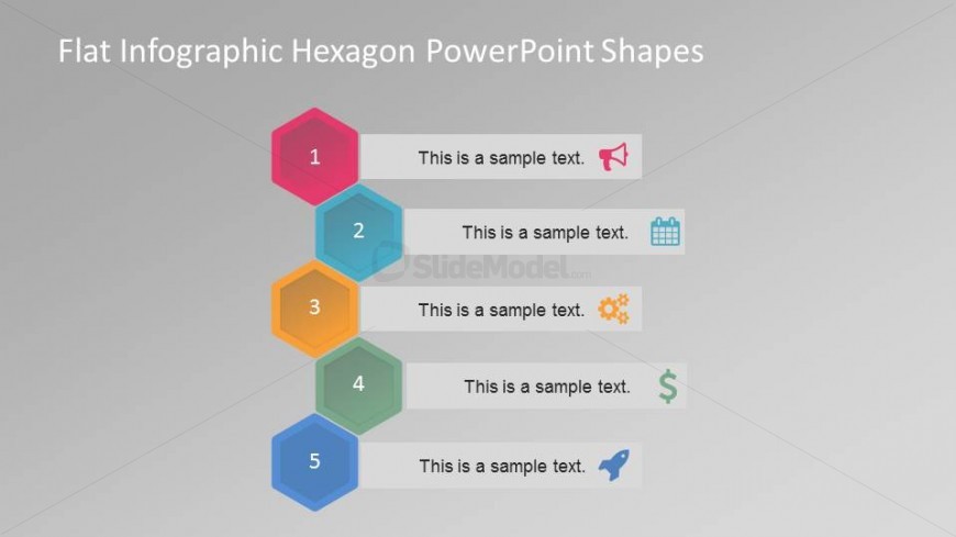 Hexagonal Infographics With 5 Steps And Icons Slidemodel 0431