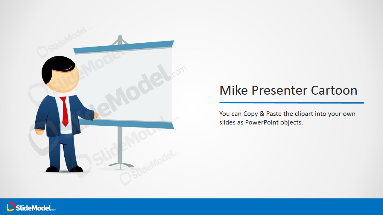 Mike Whiteboard Cartoon Picture for PowerPoint