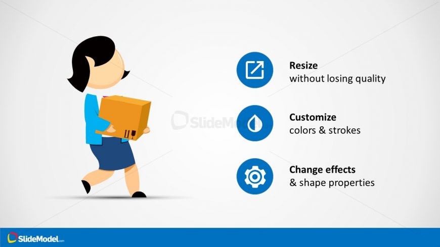 Cartoon Character Illustration PowerPoint