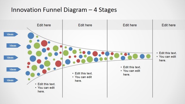 4 Stages Funnel Analysis Horizontal Slide