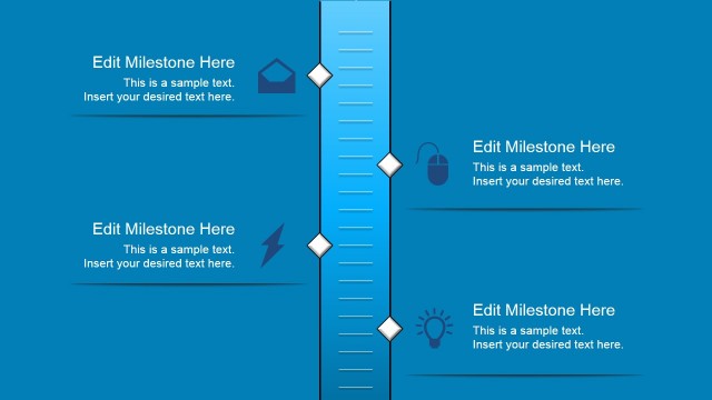 Vertical Timeline with 4 Milestones