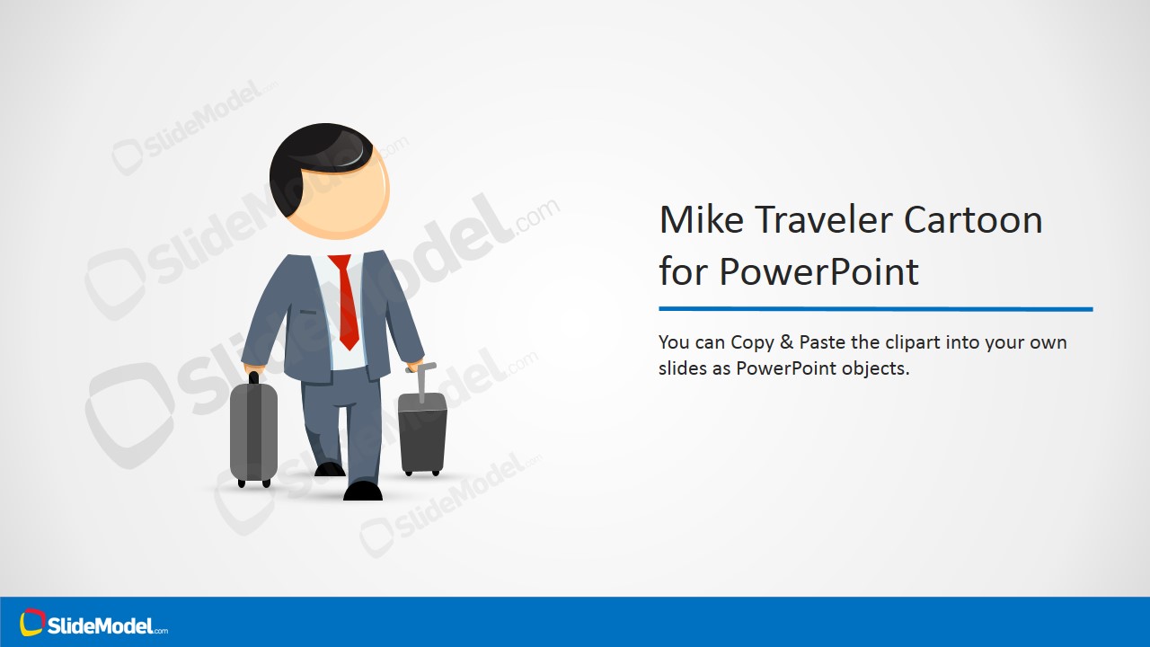 Professional Editable Clipart of Business Man Traveling