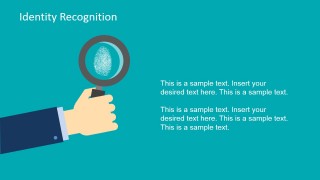 Fingerprint with Magnifier Shape & Flat Hand