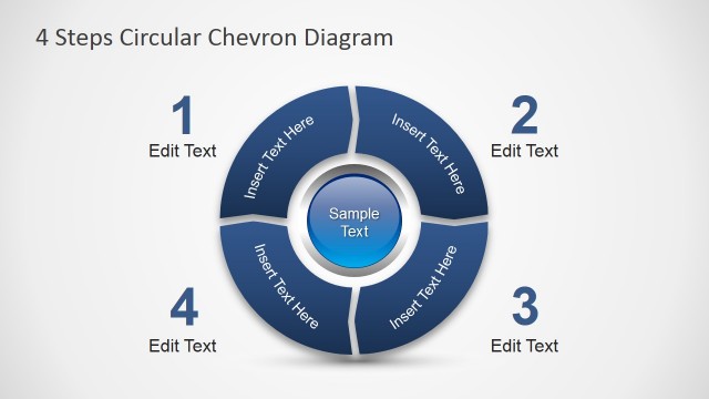 4 Steps Circular Chevron PowerPoint Diagram