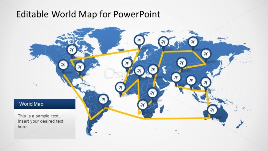 Worldmap For PowerPoint Editable SlideModel   8349 01 Editable World Map 16x9 2 870x489 