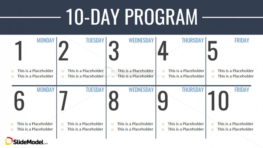 PPT Timeline Design for Two Weeks