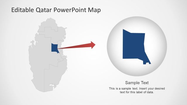 Zoom In PowerPoint Qatar Map