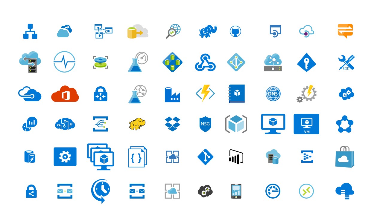 Azure Isometric Network PowerPoint Diagram - SlideModel