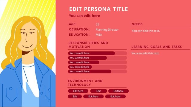 Hand Sketch Persona Analysis Slide