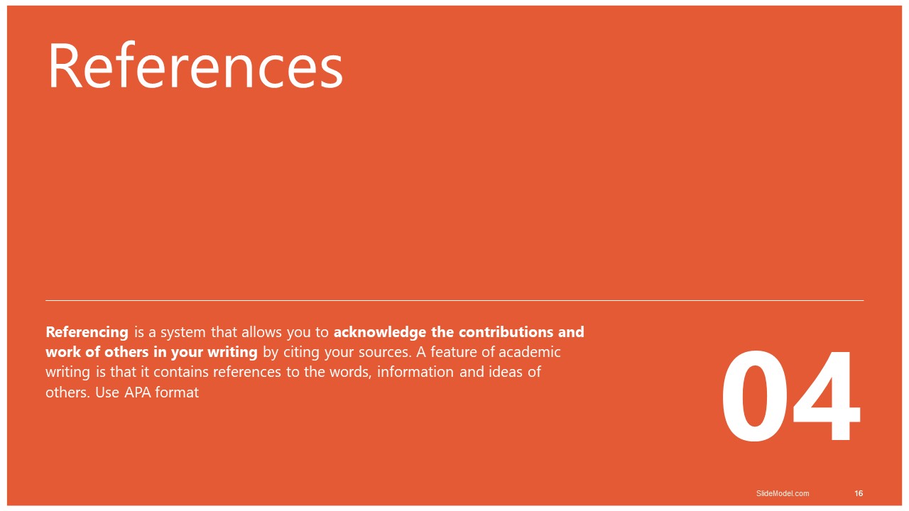 references in presentation