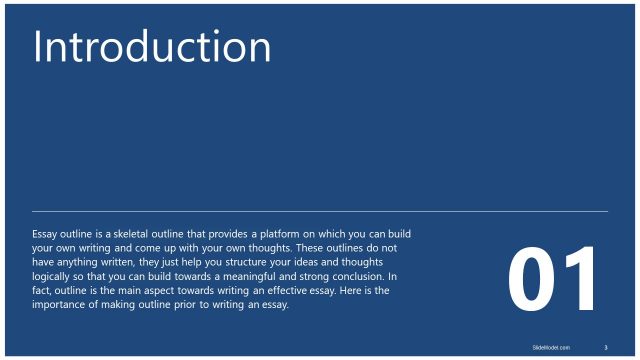 Introduction Section Separator of Essay Outline