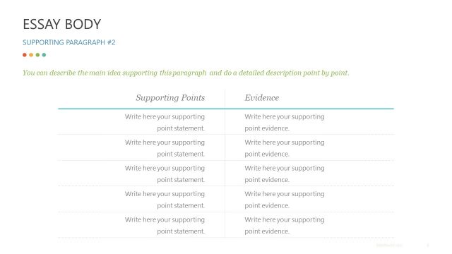 Essay Outline Supporting Ideas for PPT