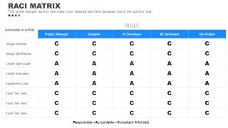 RACI Matrix Template for Project Management 