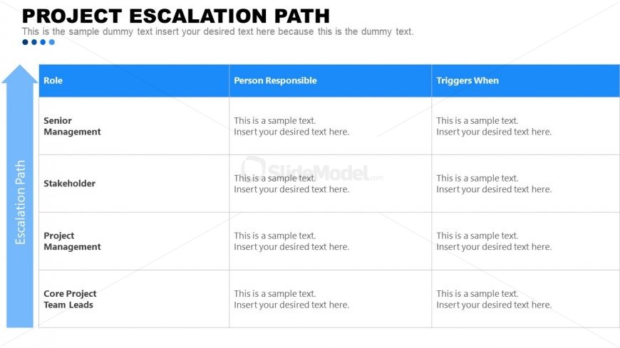 Project Escalation Path PowerPoint Chart - SlideModel