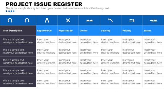 Project Issue Register Template