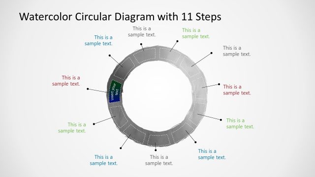 Watercolor Step 9 Circular Diagram Template