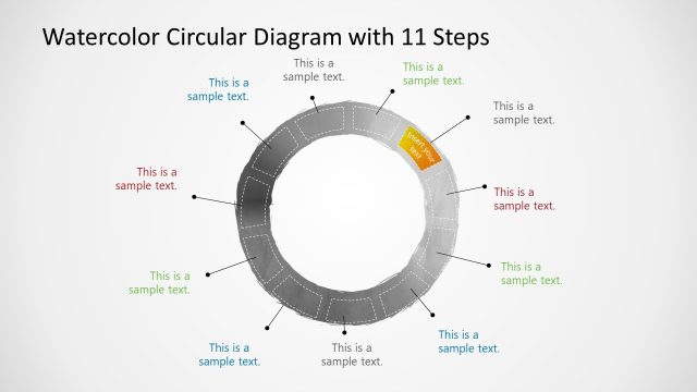 Watercolor Step 2 Circular Diagram Template