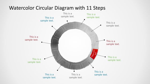 Watercolor Step 4 Circular Diagram Template