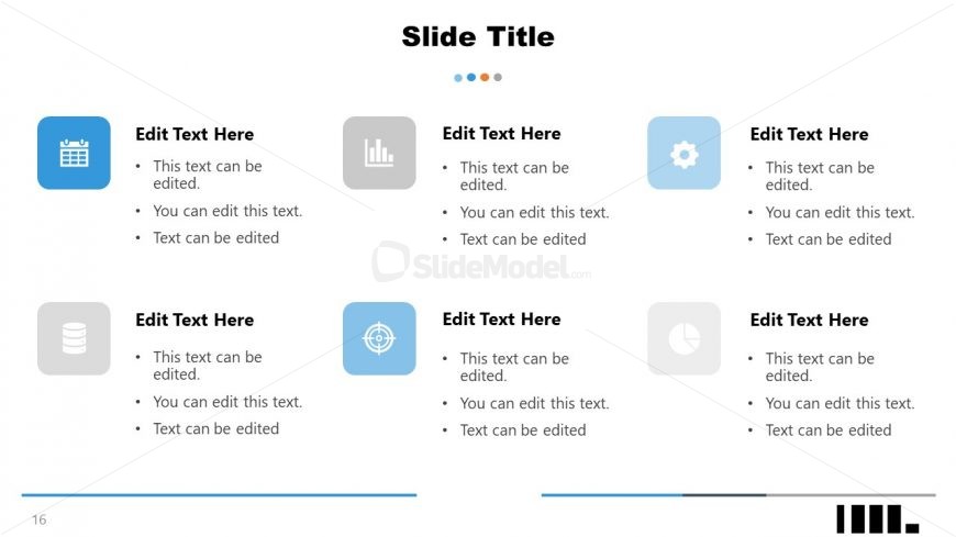 Template of Segmented Topics PPT