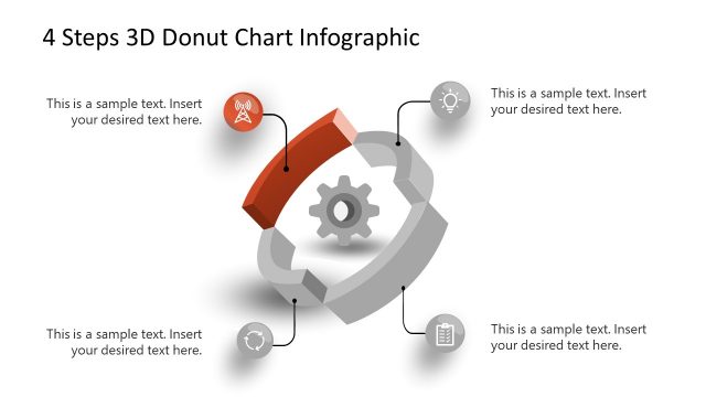 4 Steps Process Cycle Step 1 Donut PPT