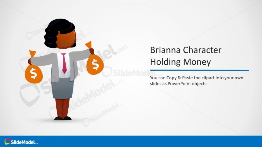 Brianna Cartoon Illustration PPT Template