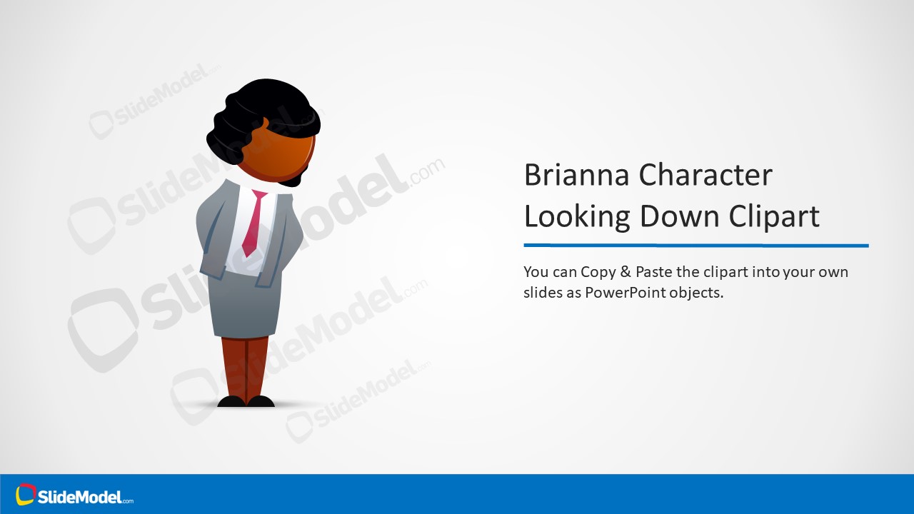 Clipart Illustration for Brianna Looking Down