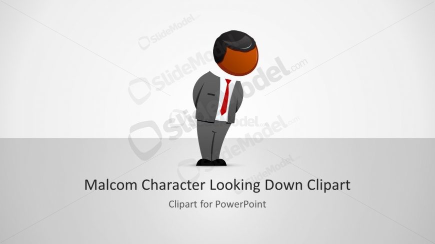 Vector Image for Malcom Character Looking Down