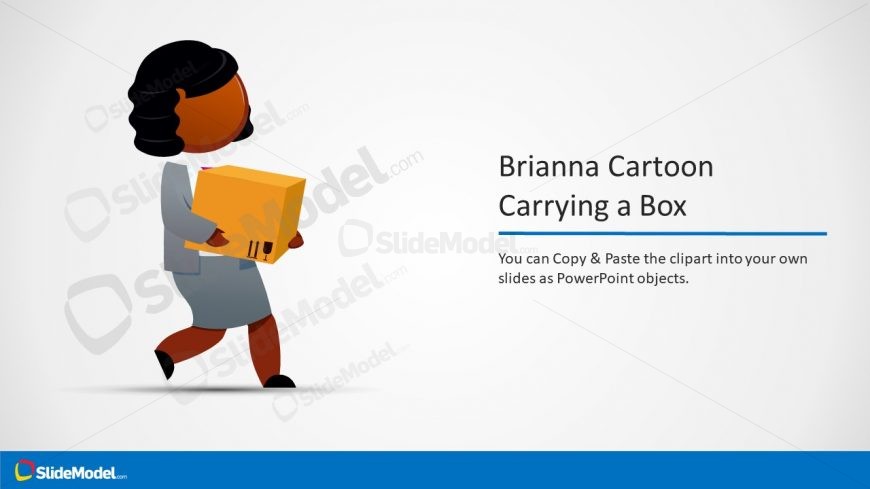 Editable Brianna Clipart with Delivery Box