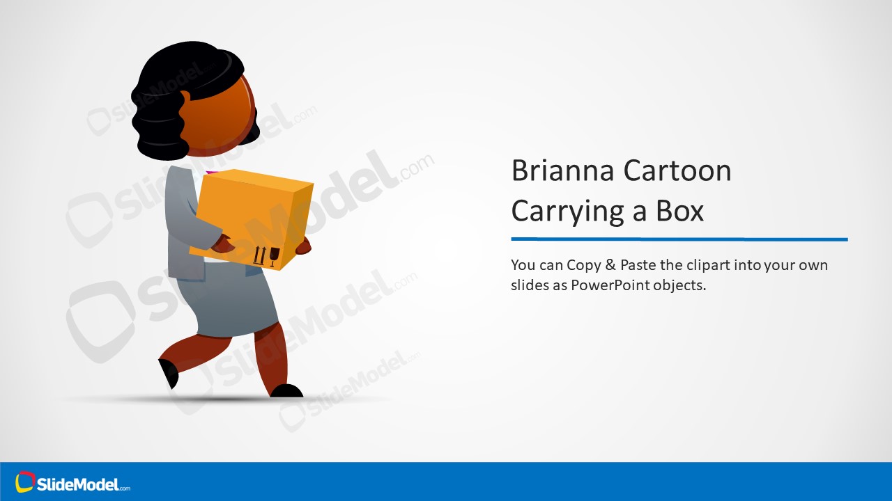 Editable Brianna Clipart with Delivery Box