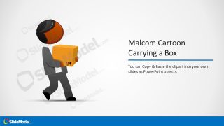 Editable Vector Illustration of Malcom with Delivery Box