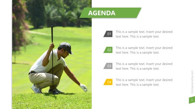 Agenda Points Presentation – Golf Theme Template